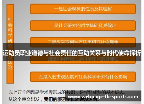 运动员职业道德与社会责任的互动关系与时代使命探析